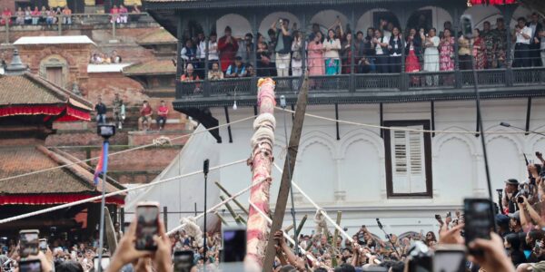 Yosin pole raised as Indrajatra festival begins in Kathmandu [In Pictures]