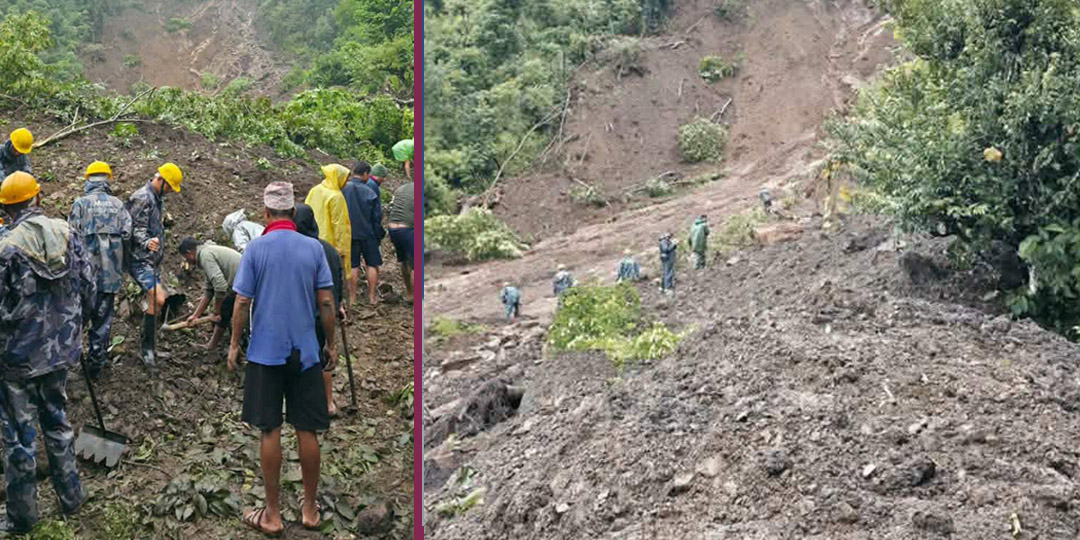 Three dead as landslide buries house in Palpa