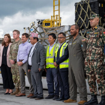 US humanitarian supplies arrive in Kathmandu