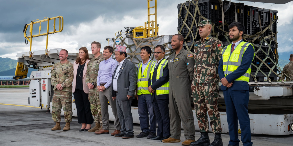 US humanitarian supplies arrive in Kathmandu
