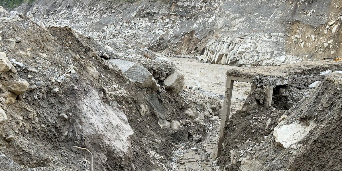 Flood in Therang stream sweeps away four houses, bridge in Gorkha