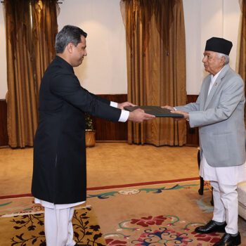Envoys of five countries present letters of credence to President Paudel