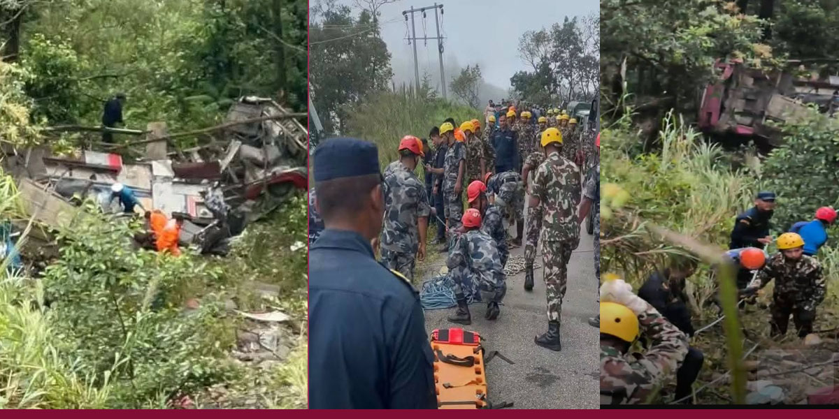 Five killed in school bus accident in Pokhara